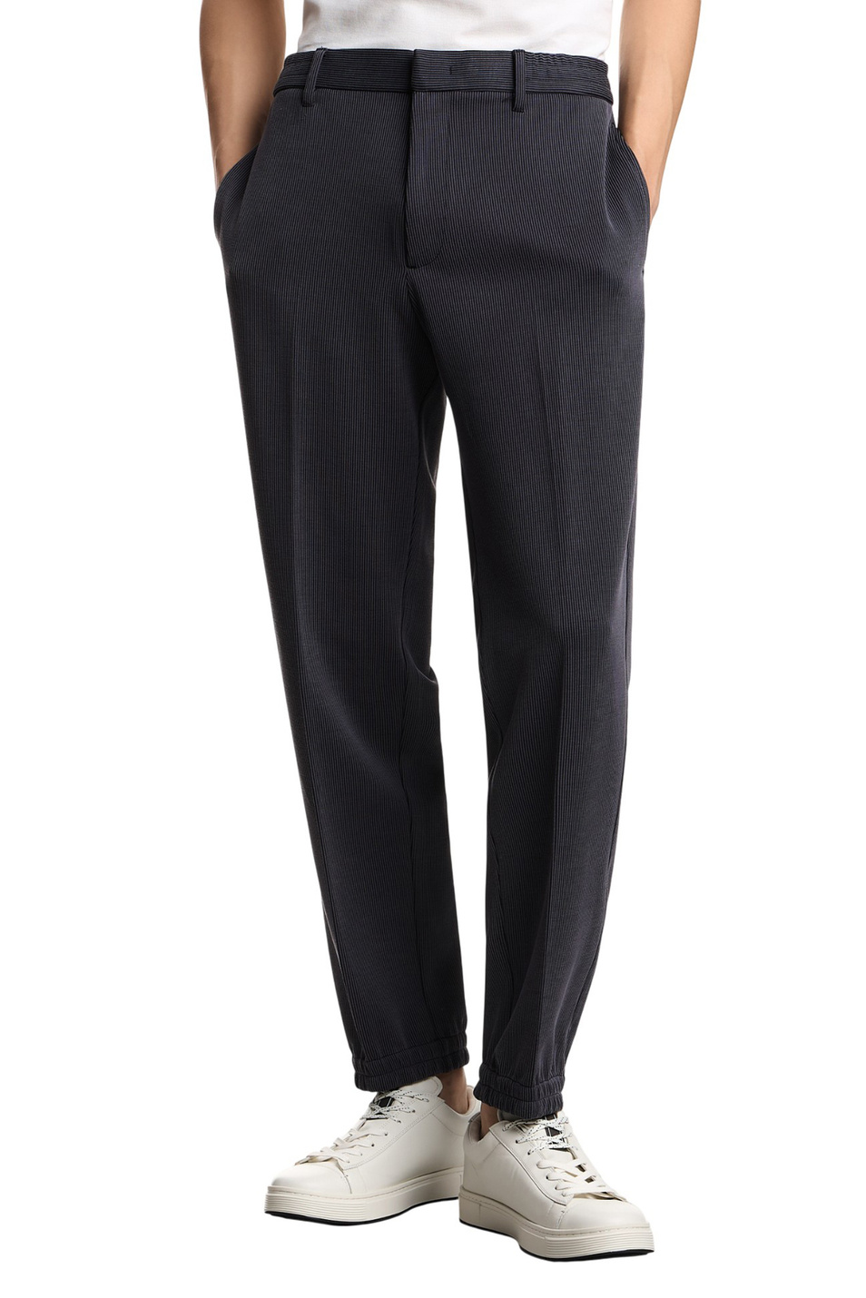 Брюки в рубчик|Основной цвет:Синий Мужской Emporio Armani Брюки в рубчик (цвет ), артикул EM005397-AF21866 | Фото 3