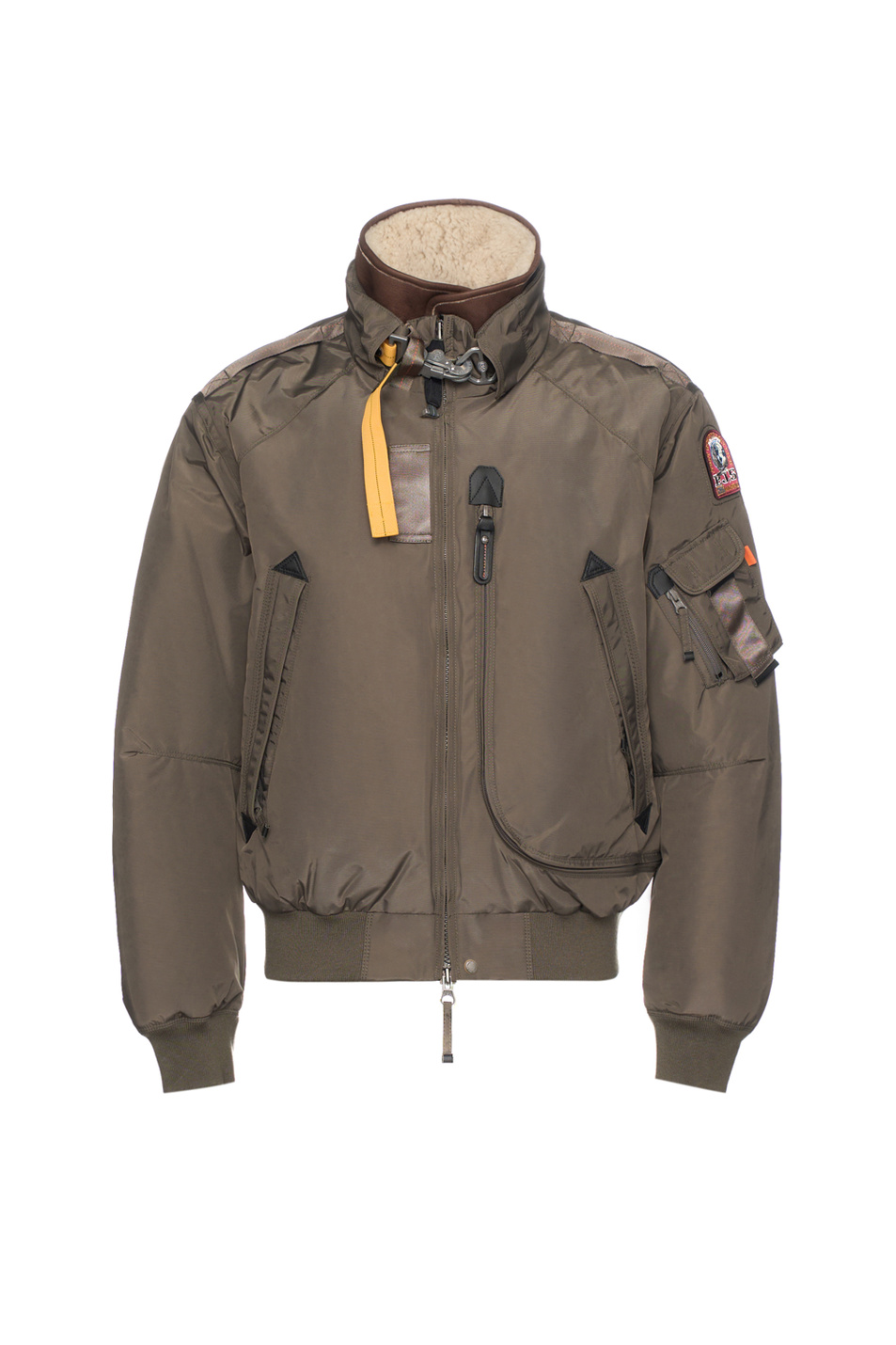 Бомбер FIRE S. с пуховым наполнителем|Основной цвет:Хаки Мужской Parajumpers Бомбер FIRE S. с пуховым наполнителем (цвет ), артикул PMJKMA26 | Фото 1