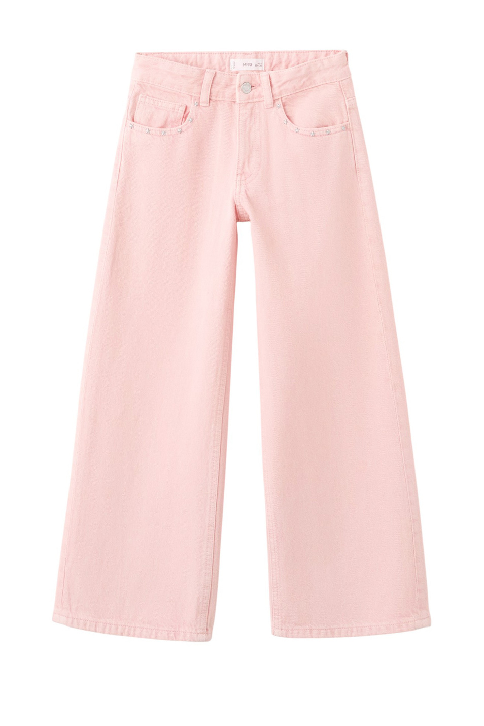 Девочкам Mango Kids Джинсы LOWRISEE из хлопка (цвет ), артикул 27002896 | Фото 1