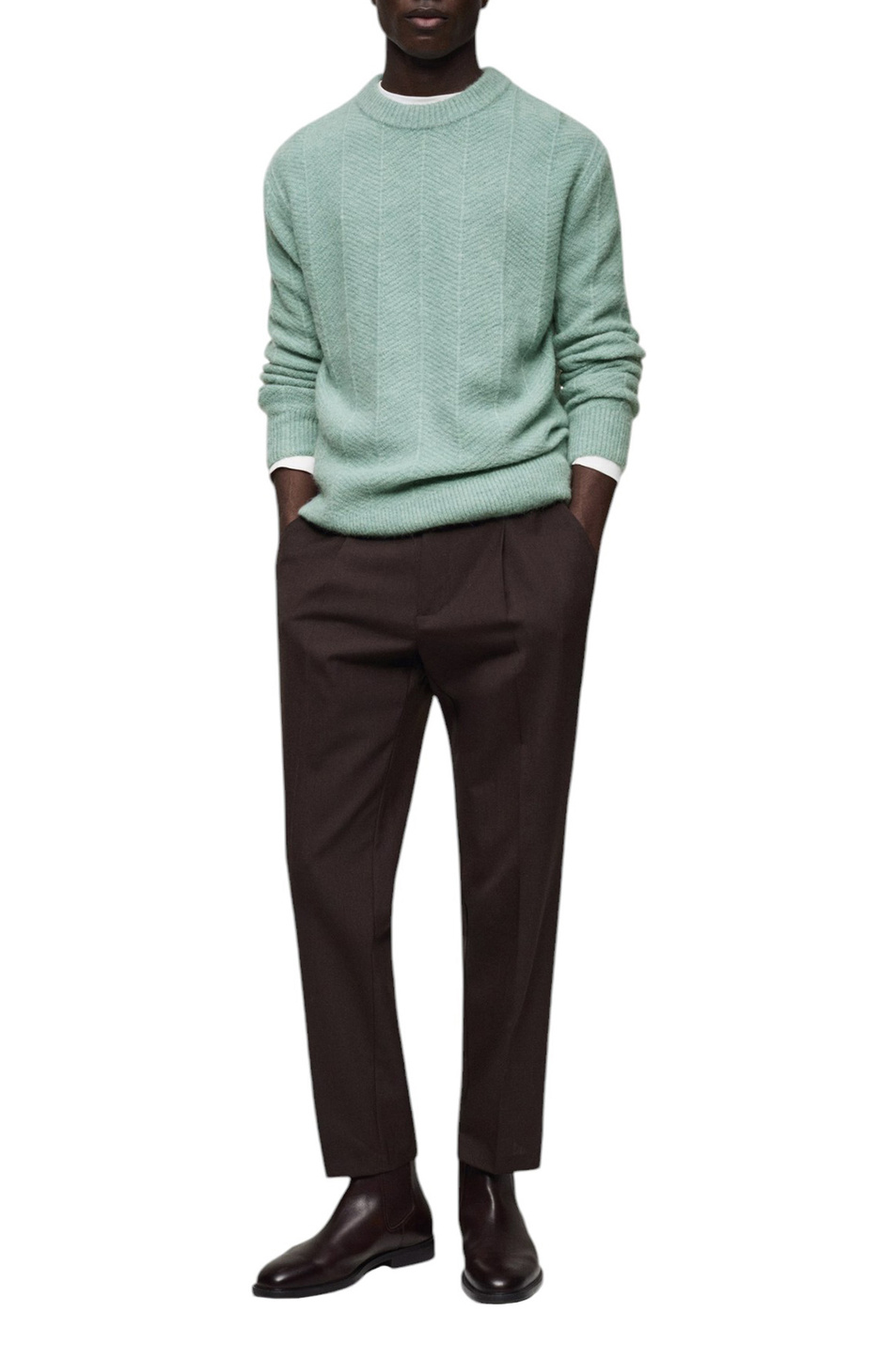 Мужской Mango Man Свитер IACOPO из смесовой шерсти (цвет ), артикул 87000614 | Фото 2