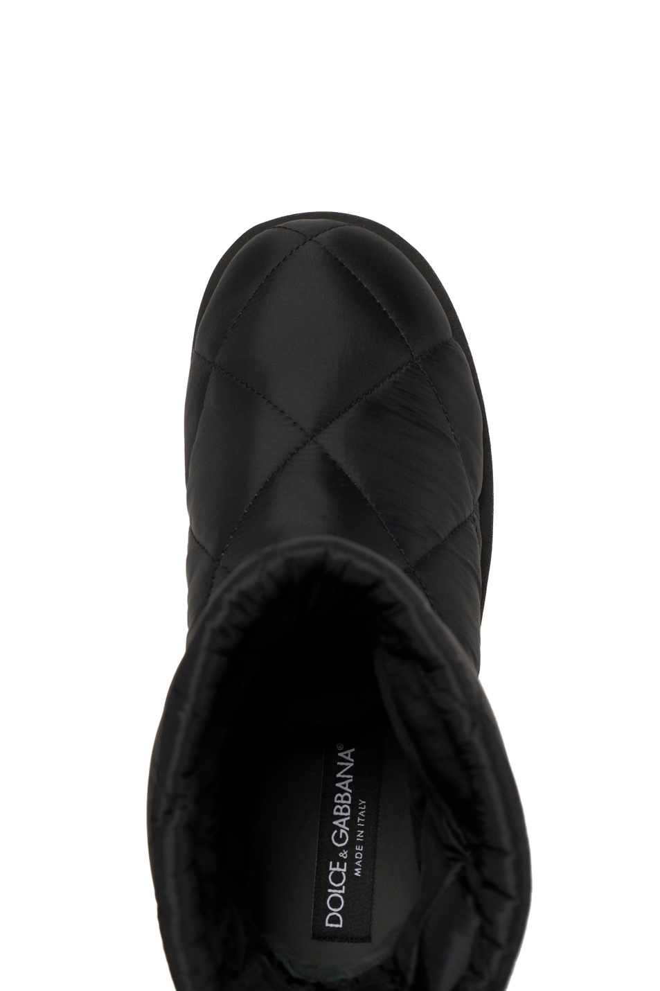 Полусапоги стеганые|Основной цвет:Черный Женский Dolce & Gabbana Полусапоги стеганые (цвет ), артикул CT1096-AQ075 | Фото 4