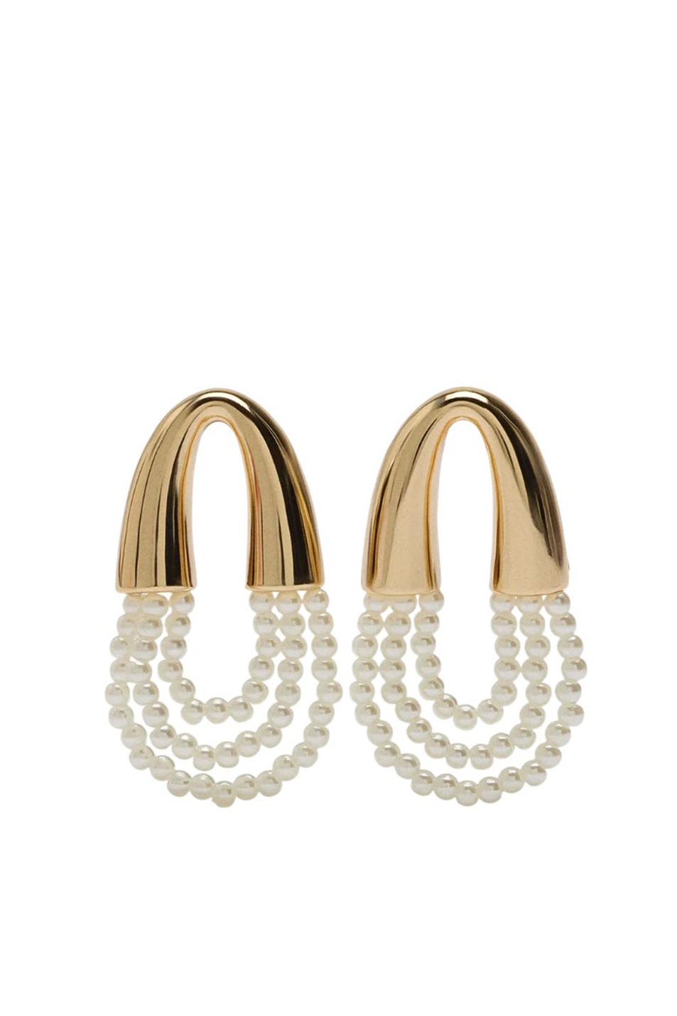 Серьги с искусственным жемчугом|Основной цвет:Белый Женский Parfois Серьги с искусственным жемчугом (цвет ), артикул 239444 | Фото 1