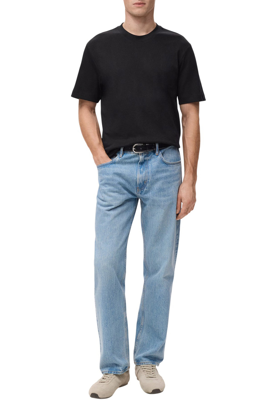 Футболка KIMI из хлопка|Основной цвет:Черный Мужской Mango Man Футболка KIMI из хлопка (цвет ), артикул 27041262 | Фото 2