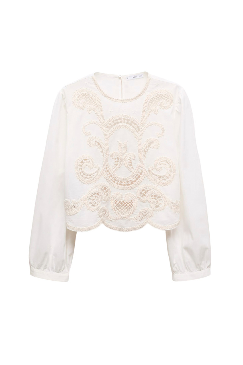 Блузка CARI с вышивкой|Основной цвет:Белый|Артикул:67017119 | Фото 1
