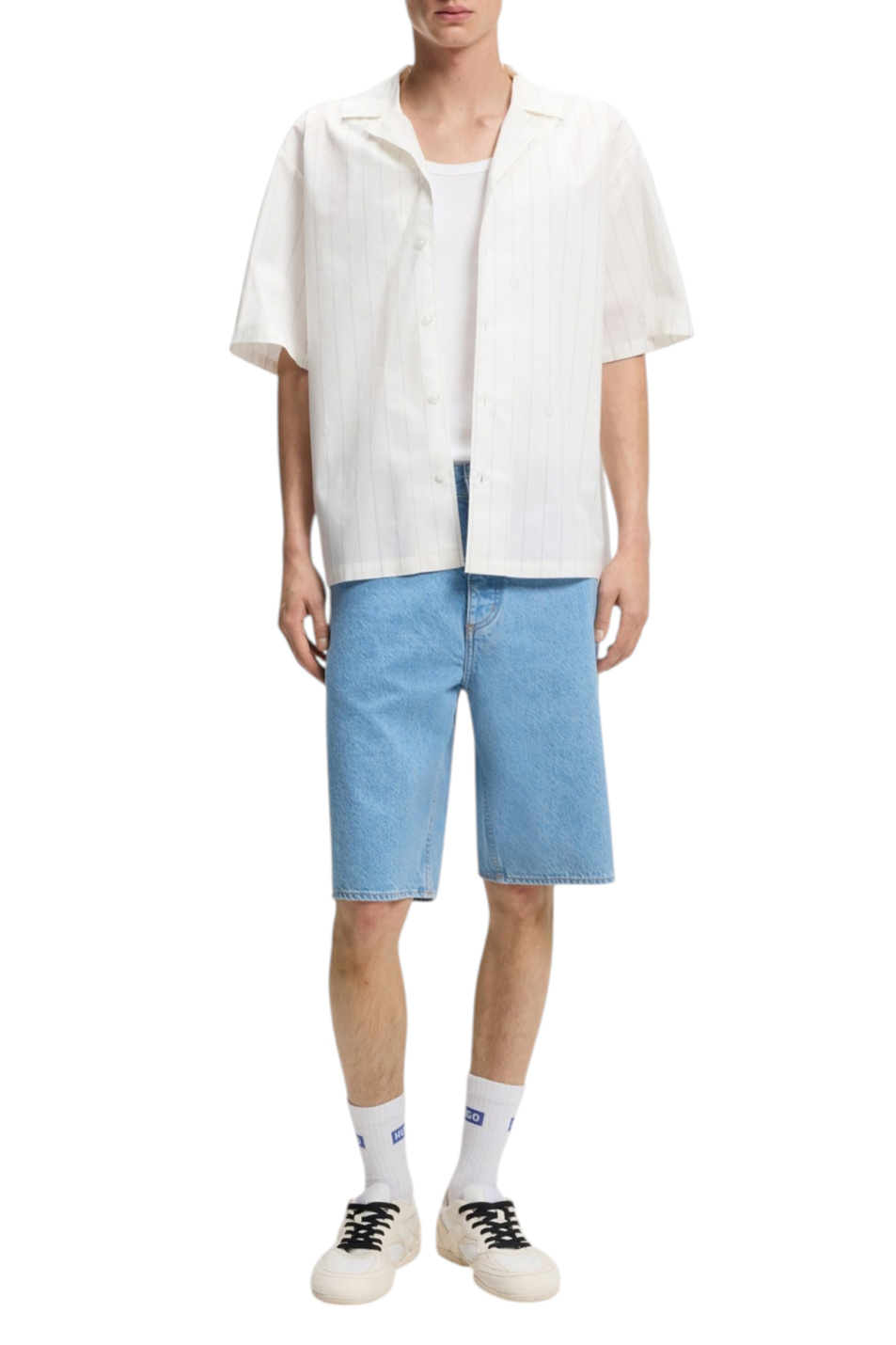 Мужской HUGO Рубашка Eligino из хлопка с принтом (цвет ), артикул 50560698 | Фото 2