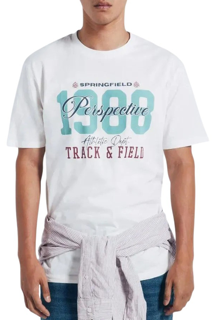 Мужской Springfield Футболка из натурального хлопка (цвет ), артикул 0242458 | Фото 1