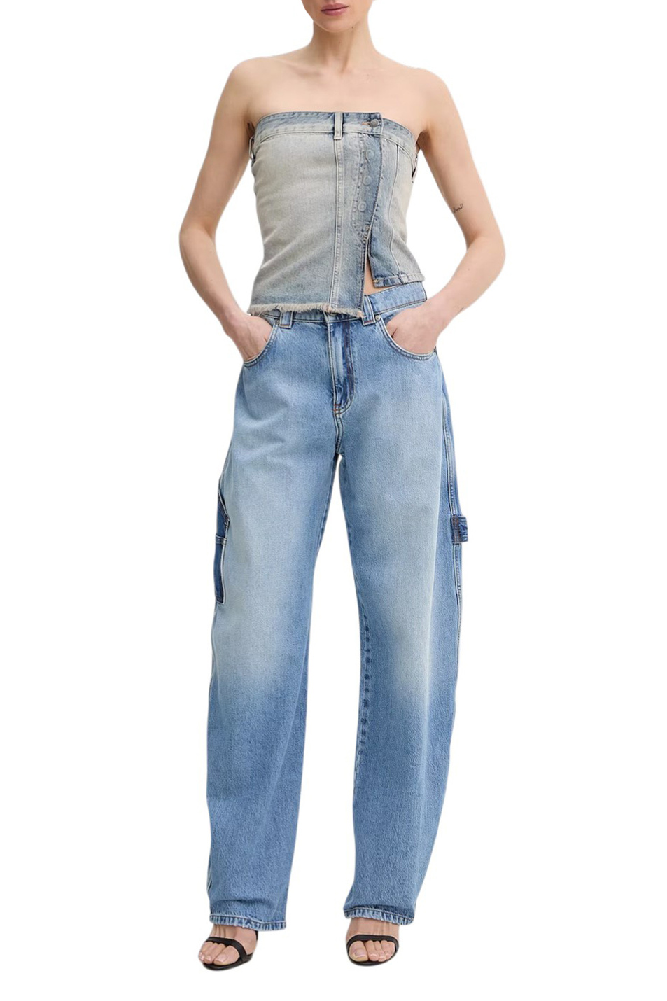 Женский Armani Exchange Топ джинсовый (цвет ), артикул XW002133-AF19656 | Фото 3