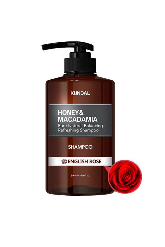 Не имеет пола KUNDAL Шампунь HONEY & MACADAMIA Shampoo ENGLISH ROSE, 500 мл (цвет ), артикул K8809568740487 | Фото 1