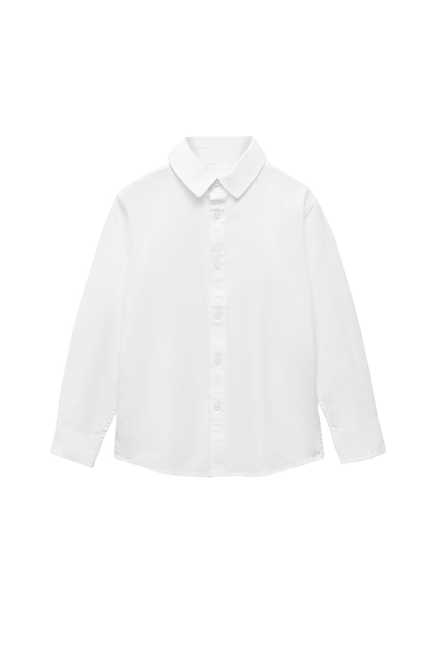 Рубашка BLAS из хлопка и льна|Основной цвет:Белый|Артикул:67025992 | Фото 1