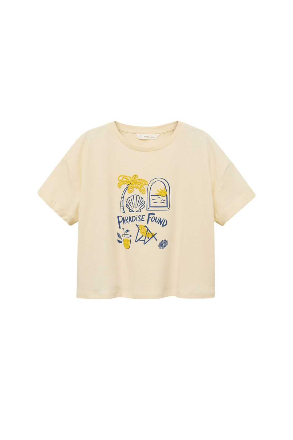 Девочкам Mango Kids Футболка PARADISE с принтом (цвет ), артикул 87007906 | Фото 1