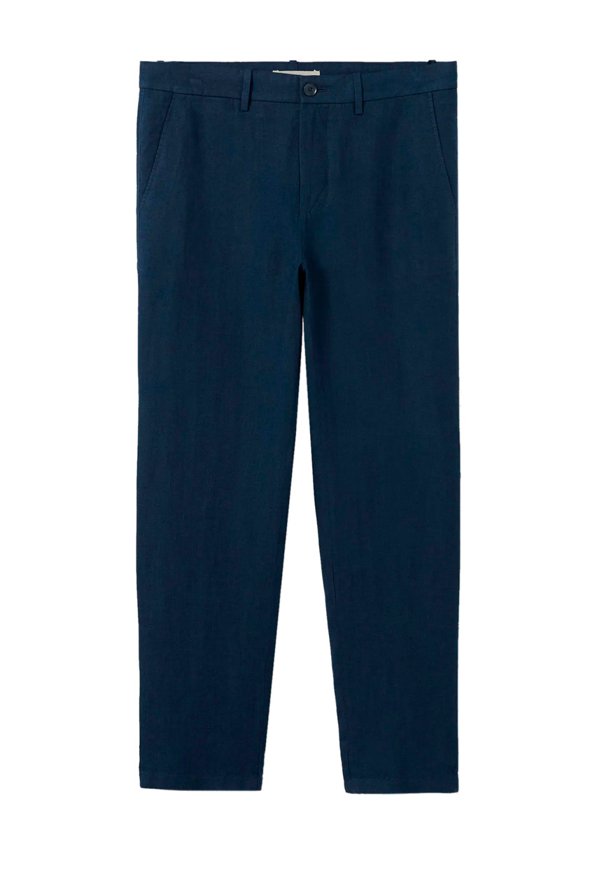 Льняные брюки OYSTER|Основной цвет:Синий|Артикул:27005902 | Фото 1