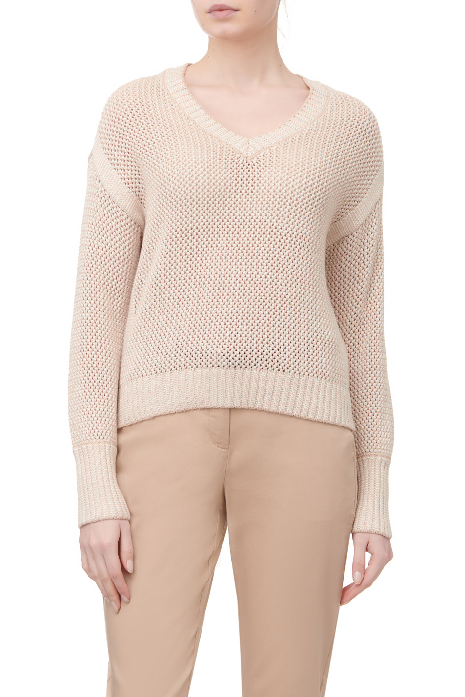 Женский Comma Трикотажный пуловер с широкими манжетами (цвет ), артикул 88.202.61.X128 | Фото 4