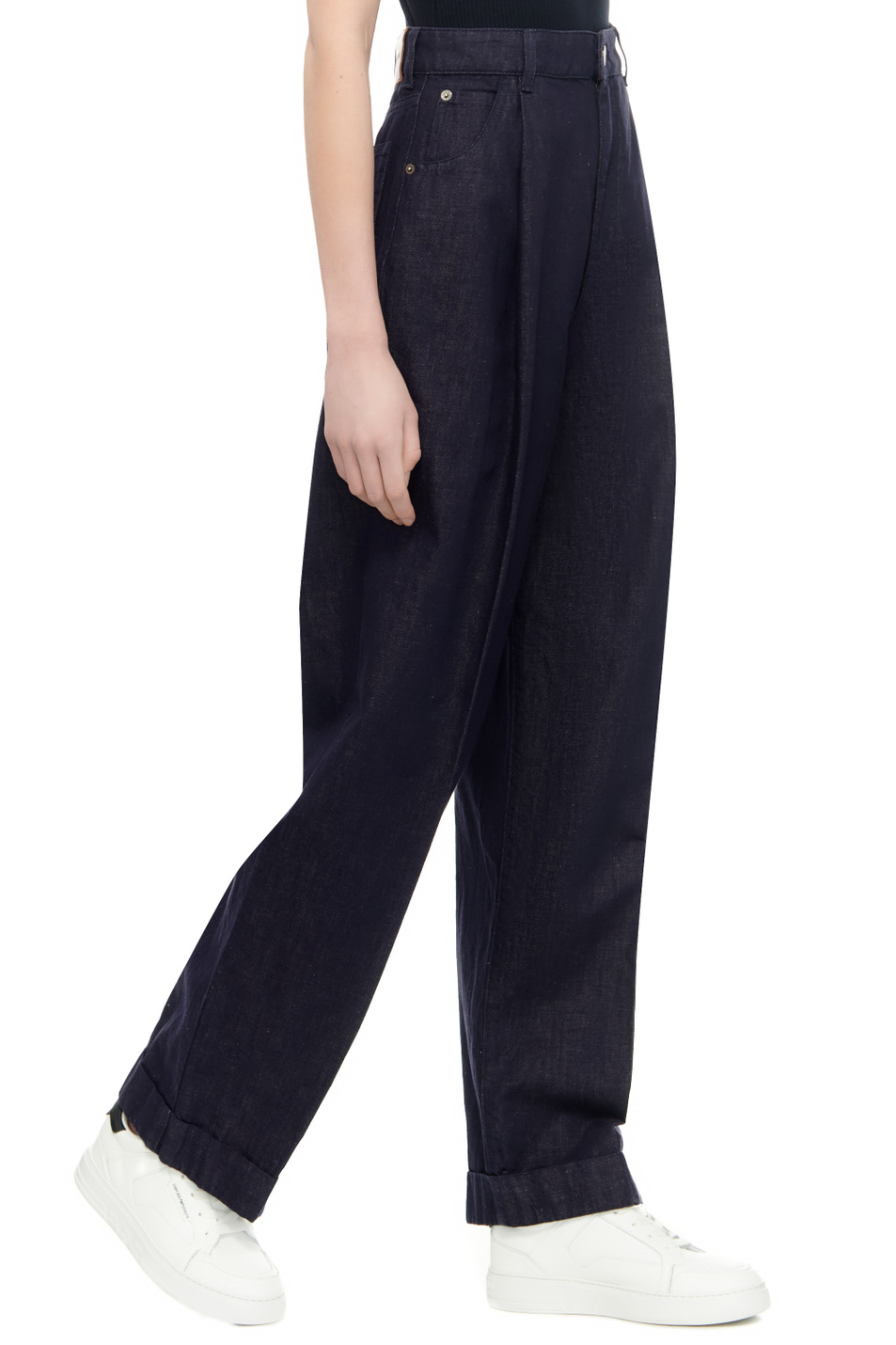 Женский Emporio Armani Джинсы широкого кроя со складками (цвет ), артикул 8N2J6C-2NY2Z | Фото 3