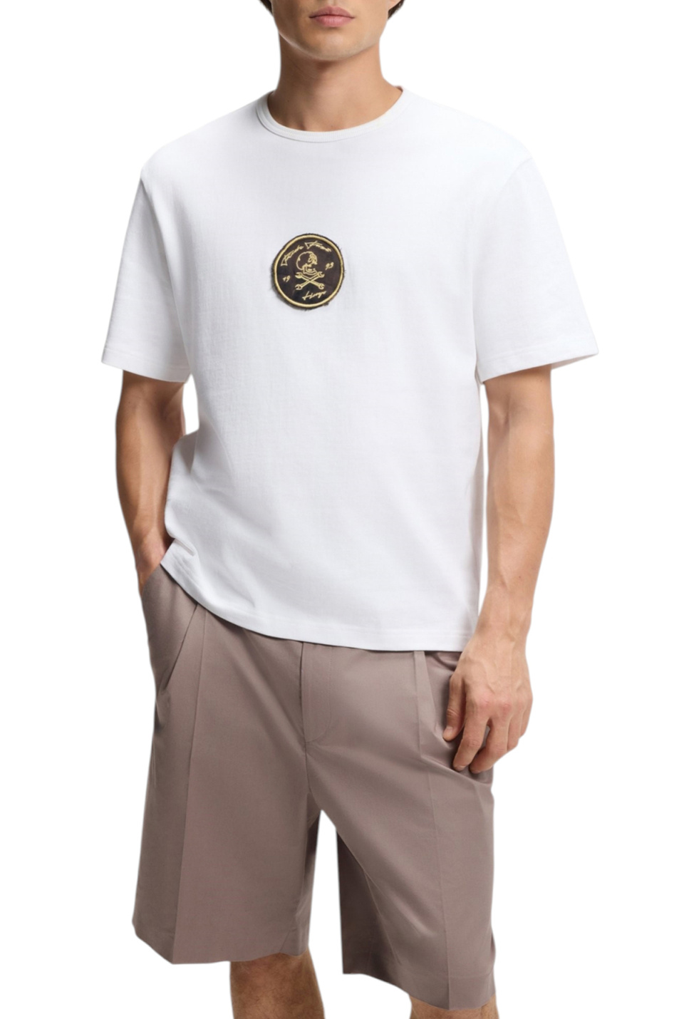 Мужской HUGO Футболка Dobul из хлопка (цвет ), артикул 50558407 | Фото 3