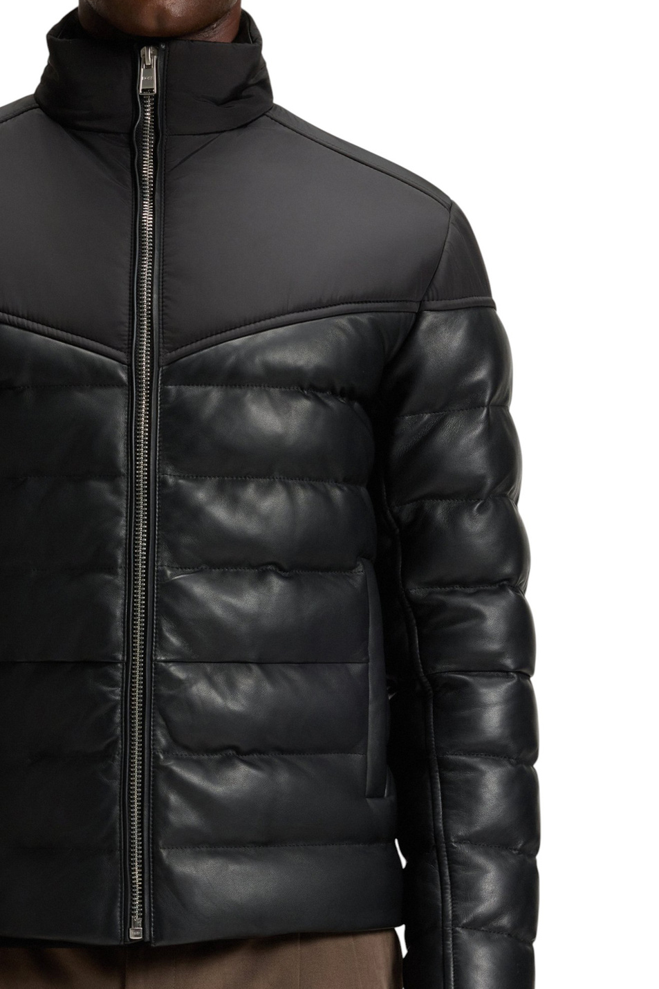Мужской BOSS Куртка Mersino1 стеганая с кожаной отделкой (цвет ), артикул 50547672 | Фото 5