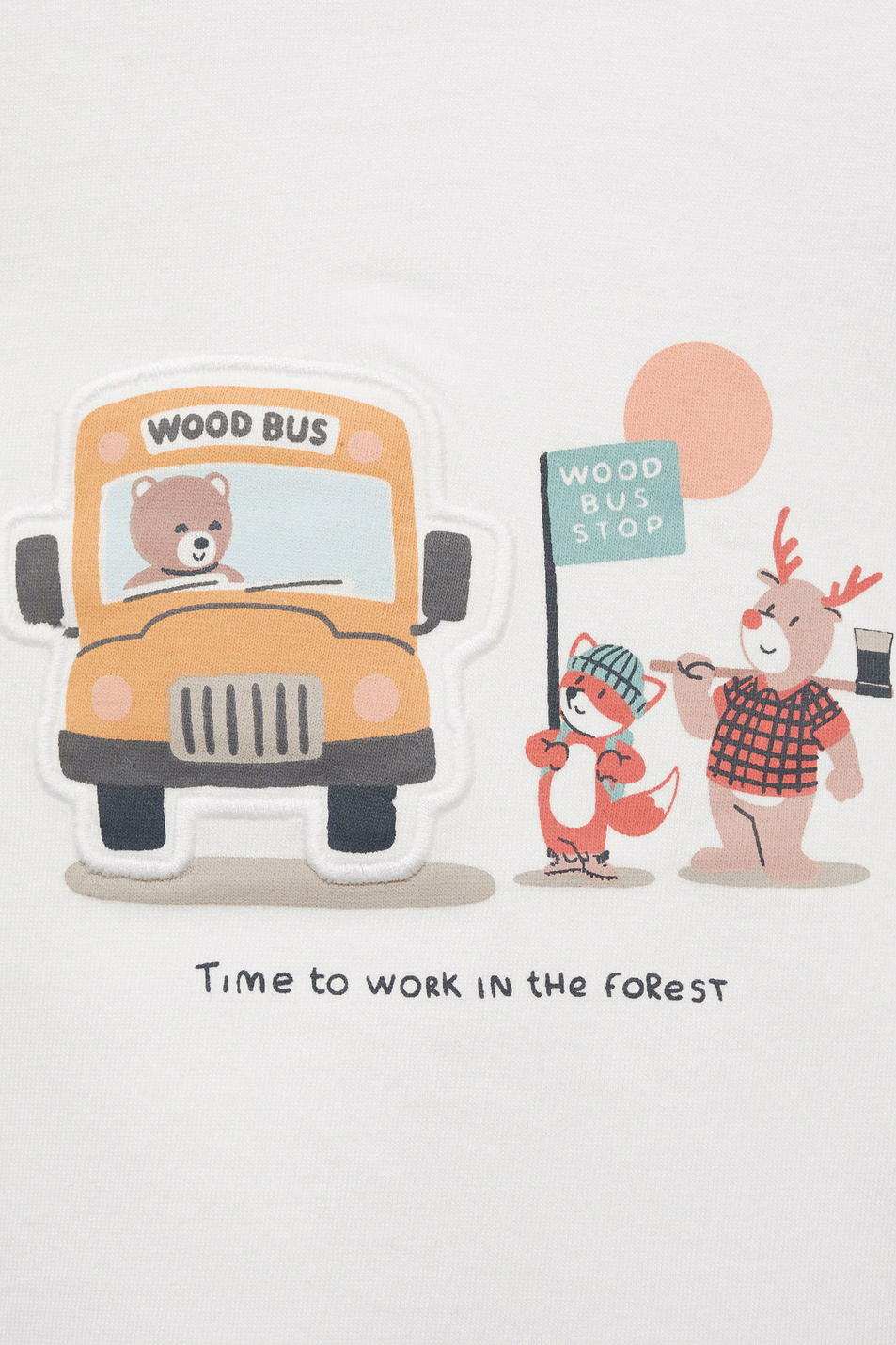 Малышам мальчикам Mango Kids Лонгслив WOODBUS с принтом (цвет ), артикул 87043642 | Фото 3