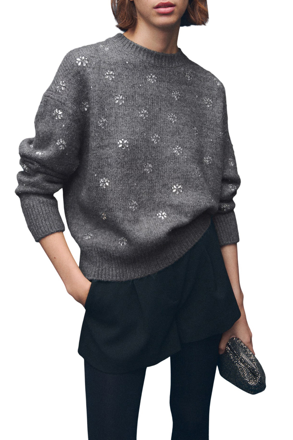 Женский Mango Джемпер BRILLO с кристаллами (цвет ), артикул 17007805 | Фото 3