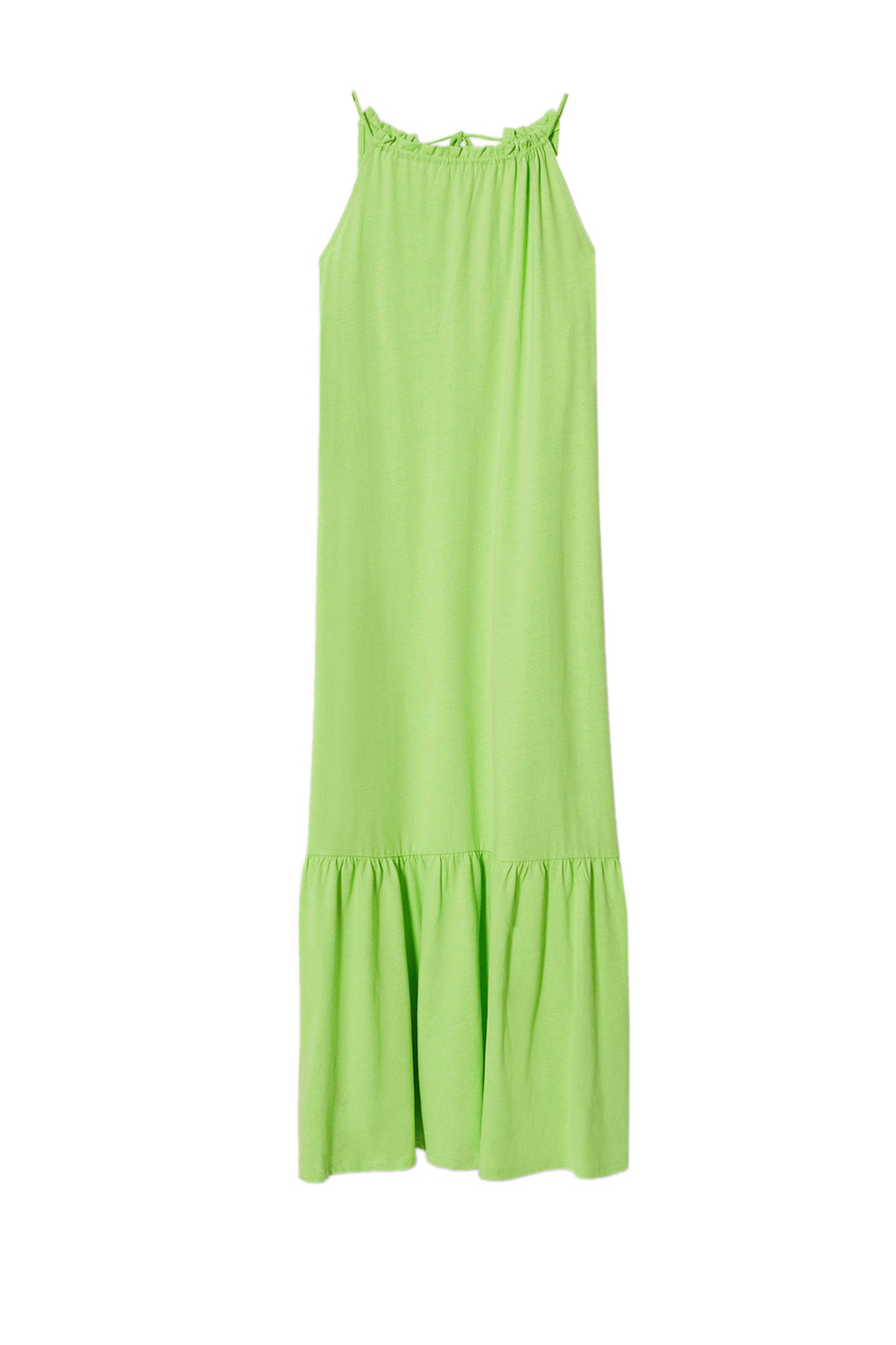 Хлопковое платье JAVIER с оборками|Основной цвет:Салатовый|Артикул:37020452 | Фото 1