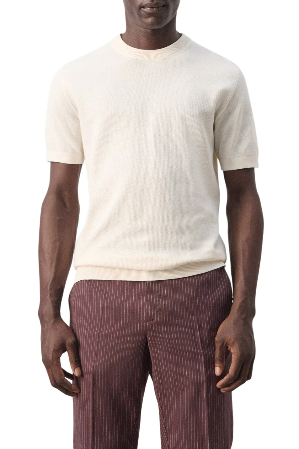 Мужской Mango Man Футболка ANDREW из смесового хлопка (цвет ), артикул 27095938 | Фото 3