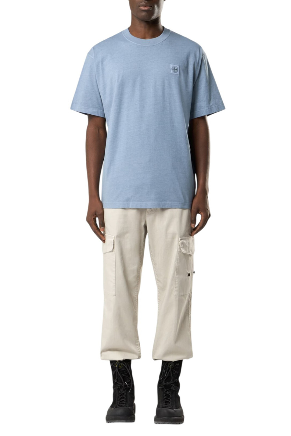 Мужской Stone Island Футболка из хлопка с логотипом (цвет ), артикул L1S152100030-S0115 | Фото 3