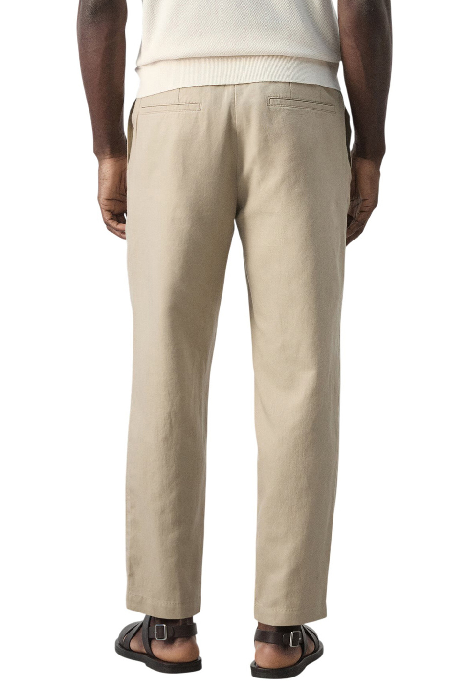 Мужской Mango Man Брюки ROMELINO из льна и хлопка (цвет ), артикул 27006714 | Фото 4
