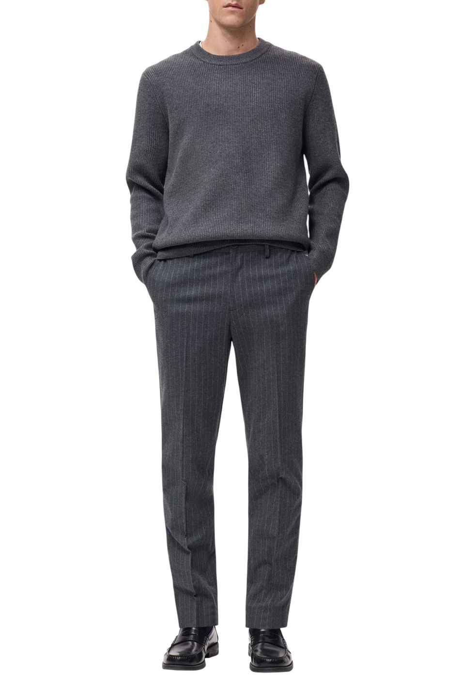 Мужской Mango Man Брюки BREST в тонкую полоску (цвет ), артикул 17047885 | Фото 2