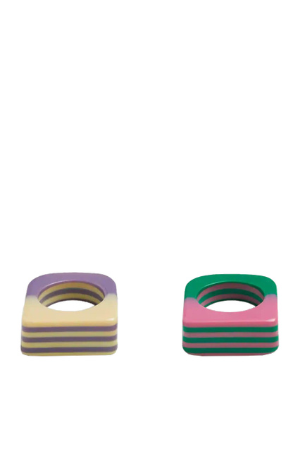 Комплект из двух  комбинированных колец TASOS|Основной цвет:Мультиколор|Артикул:27072507 | Фото 1