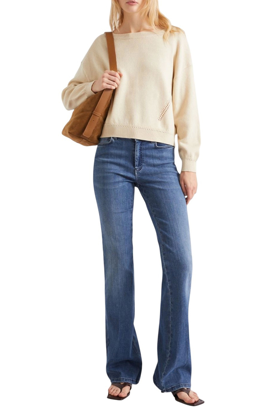 Женский MARELLA Джемпер MLSZEBU из хлопка (цвет ), артикул 2613361024 | Фото 2