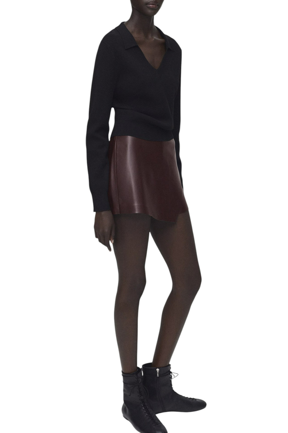 Женский Mango Юбка-шорты CANDY из искусственной кожи (цвет ), артикул 17065161 | Фото 2