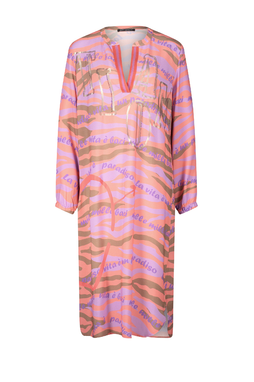 Платье с принтом|Основной цвет:Розовый|Артикул:1577/2603 | Фото 1