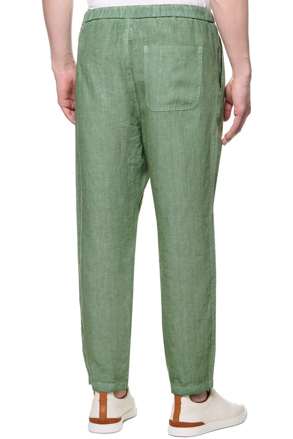 120% Lino Льняные брюки свободного кроя (цвет ), артикул V0M29CK0000253S00 | Фото 4