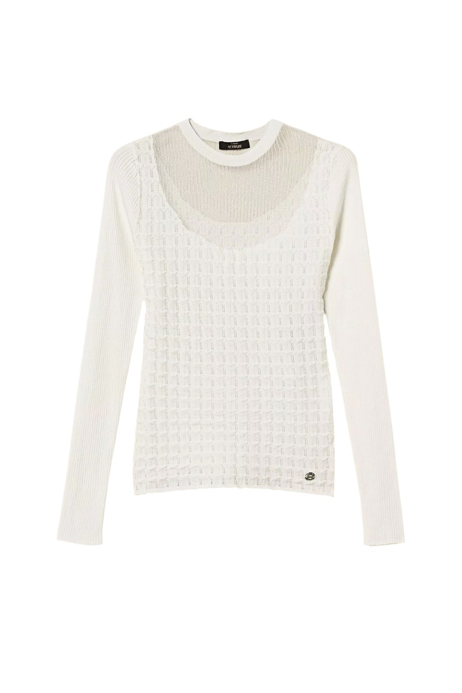 Женский TWINSET Milano Джемпер с полупрозрачной вставкой (цвет ), артикул 252AT3020 | Фото 1