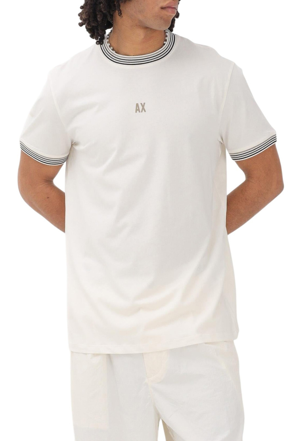 Мужской Armani Exchange Футболка из хлопка с логотипом (цвет ), артикул XM002451-AF10356 | Фото 3