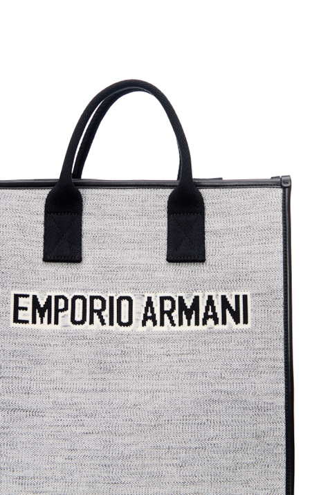 Emporio Armani ❤ мужская сумка tote с логотипом серый цвет, размер TU, цена   BYN