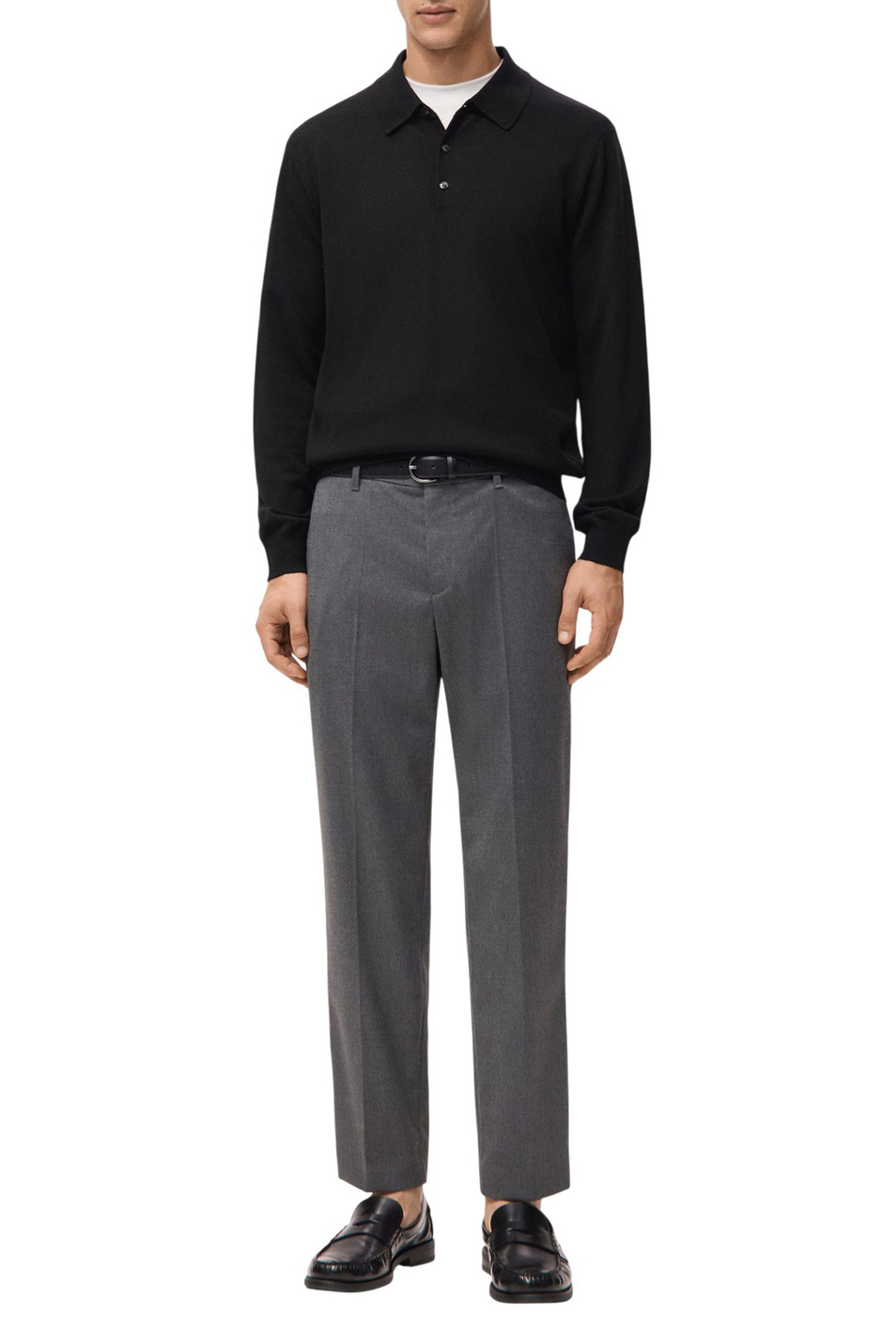 Мужской Mango Man Джемпер-поло WILLYS из шерсти (цвет ), артикул 27051283 | Фото 2