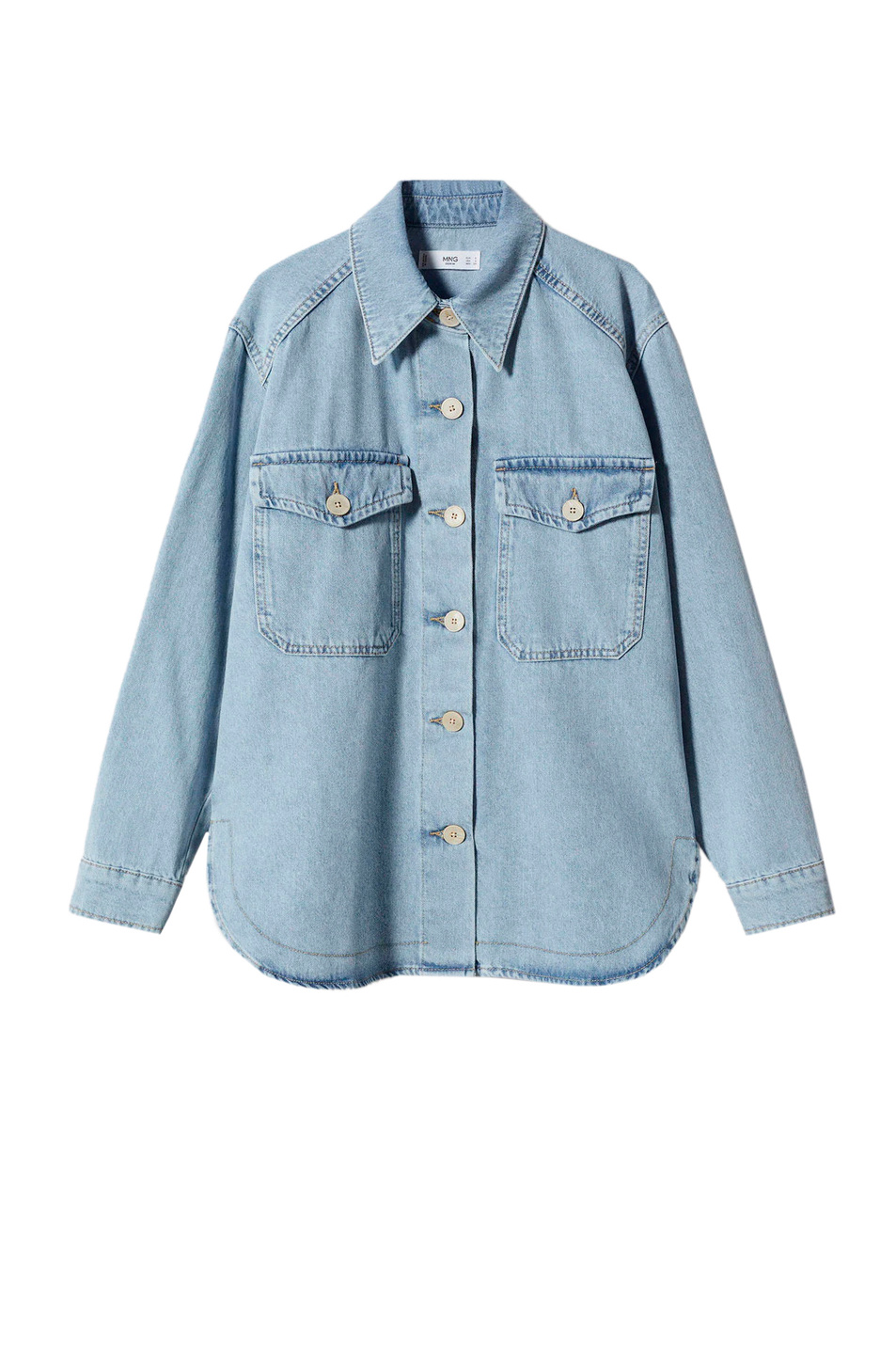 Женский Mango Рубашка джинсовая LILY из натурального хлопка (цвет ), артикул 47054758 | Фото 1