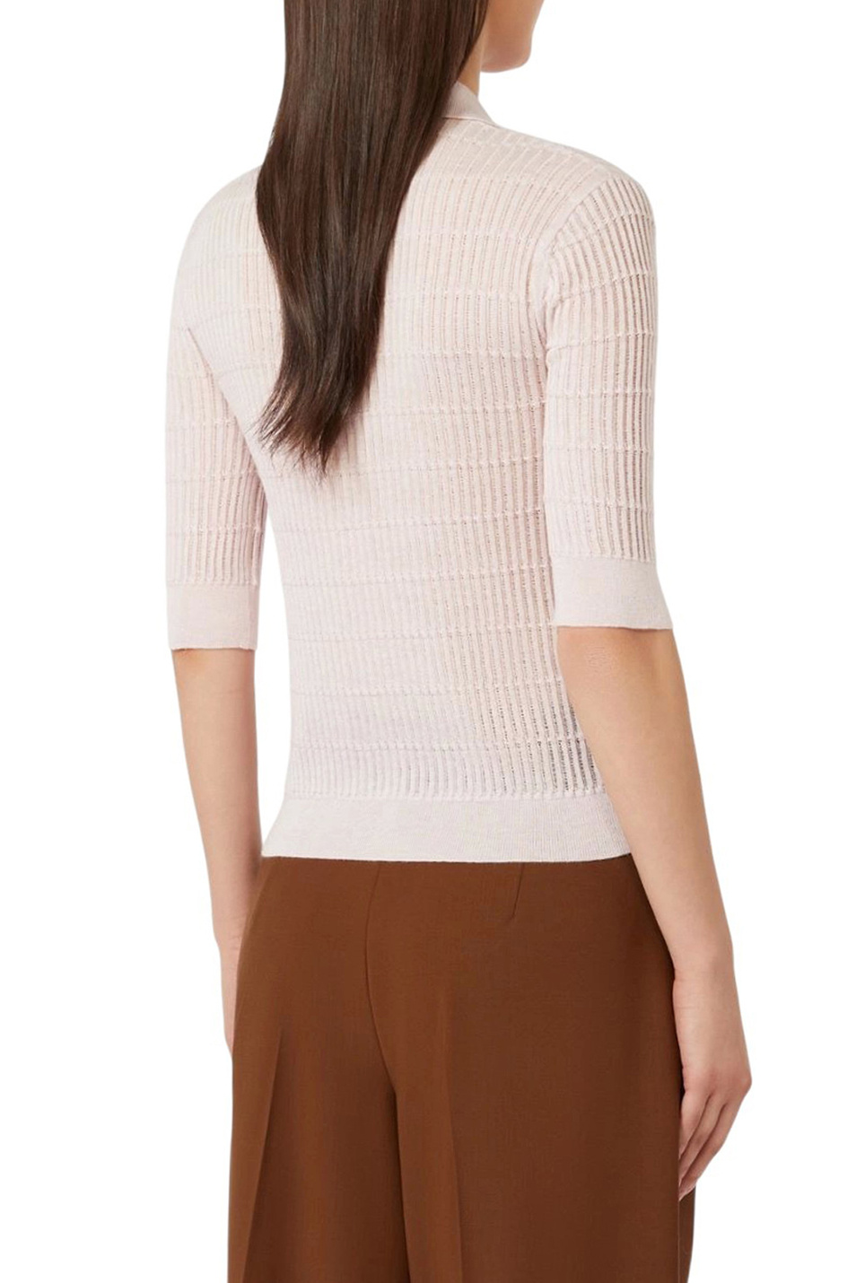 Женский Max Mara Поло GALLO из шелка и шерсти (цвет ), артикул 2616361051 | Фото 4