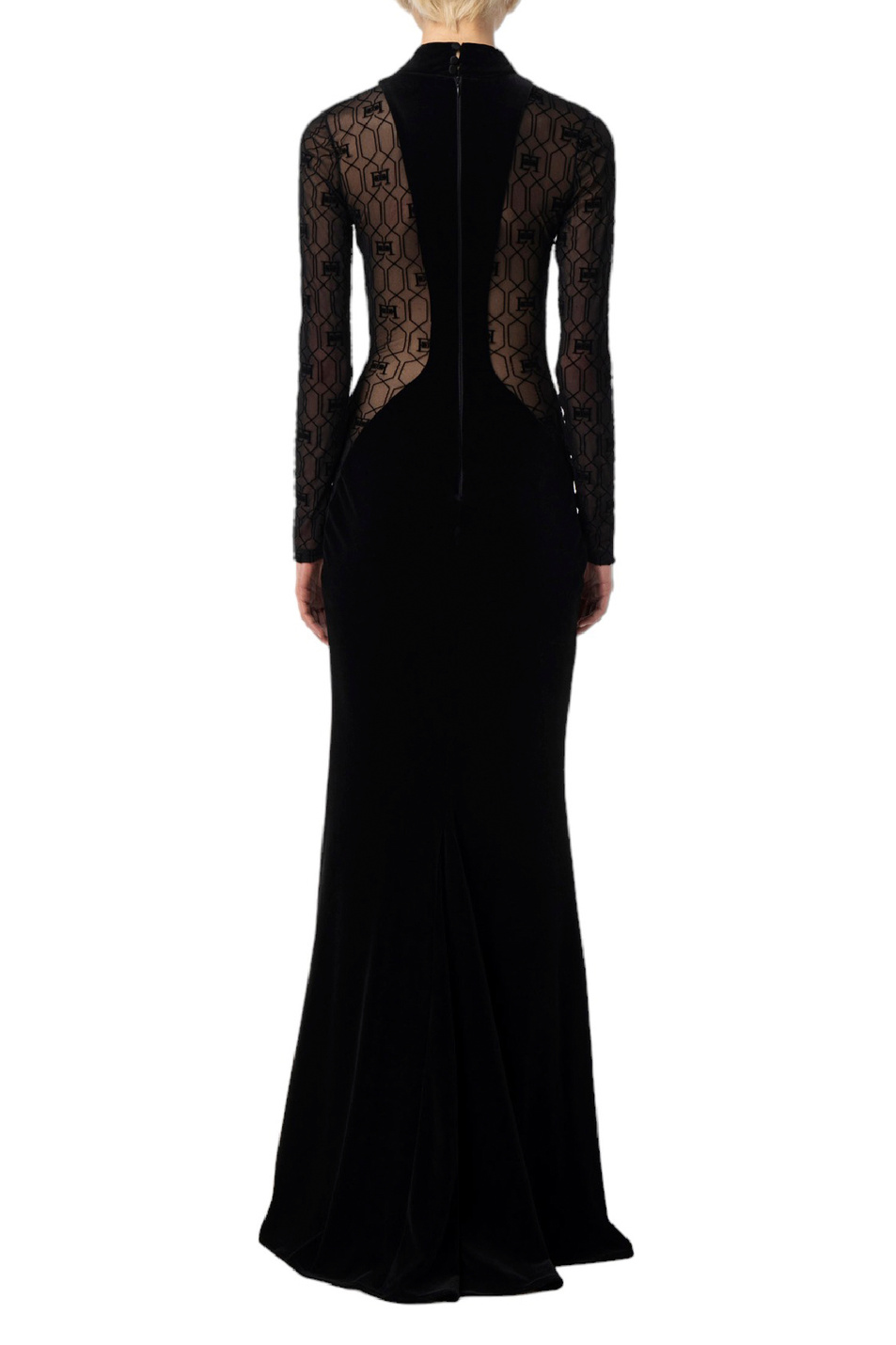 Женский Elisabetta Franchi Платье со вставкой из тюля (цвет ), артикул AB47237E2 | Фото 3
