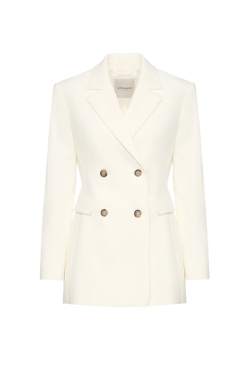 Пиджак двубортный|Основной цвет:Белый Женский Ermanno Firenze Пиджак двубортный (цвет ), артикул D477EI016E4B | Фото 1