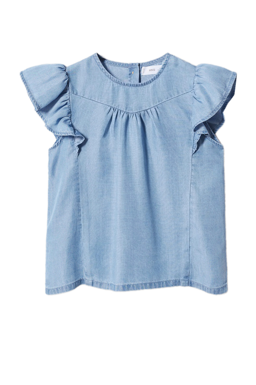 Блузка NACHA с оборками|Основной цвет:Синий|Артикул:47087693 | Фото 1