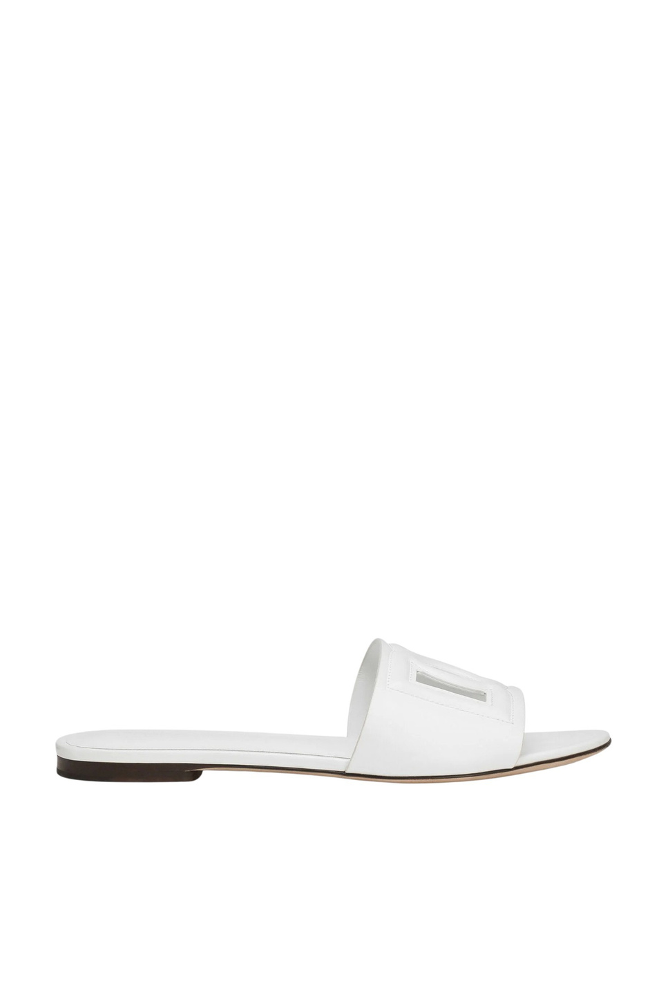 Шлепанцы Bianca из натуральной кожи|Основной цвет:Белый Женский Dolce & Gabbana Шлепанцы Bianca из натуральной кожи (цвет ), артикул CQ0436-AY329 | Фото 1