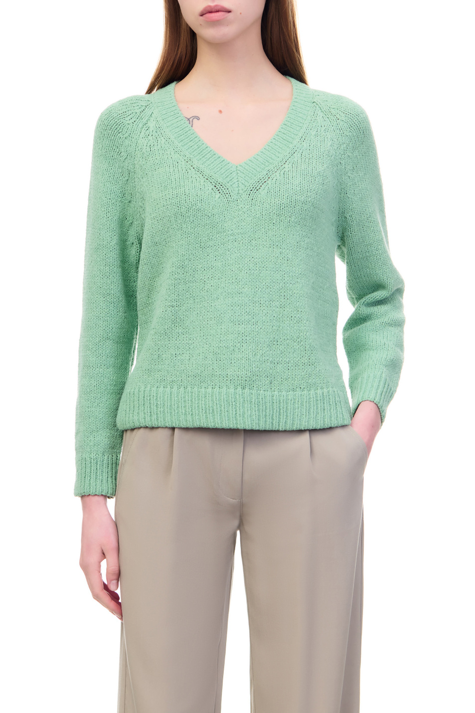 Женский LeComte Пуловер из смесового хлопка (цвет ), артикул 50-610600 | Фото 4