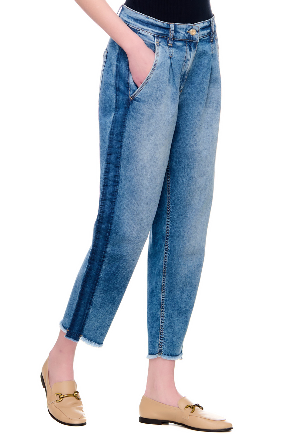 Женский Gerry Weber Джинсы с необработанным краем (цвет ), артикул 822045-66833-Barrel Leg | Фото 5