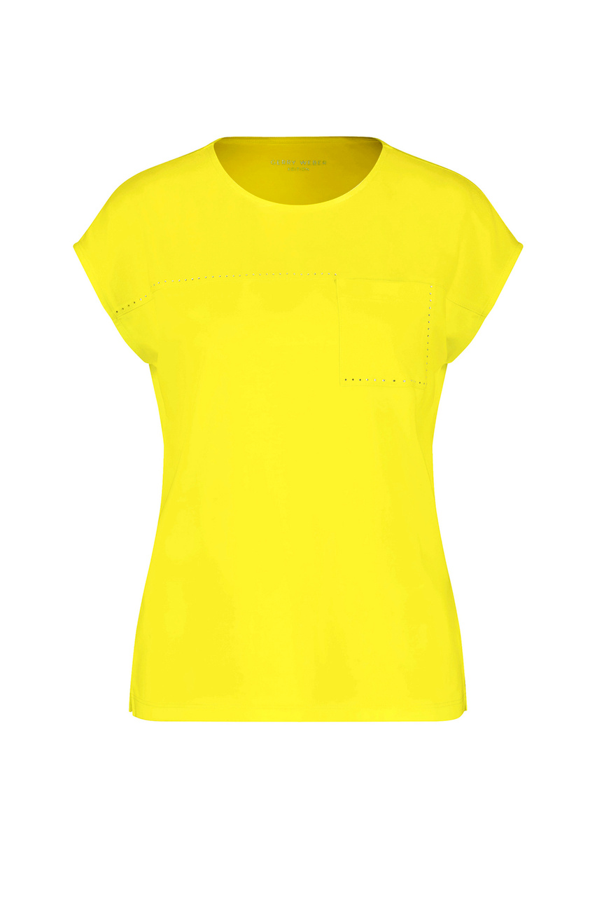 Футболка прямого кроя|Основной цвет:Желтый|Артикул:270043-44042 | Фото 1