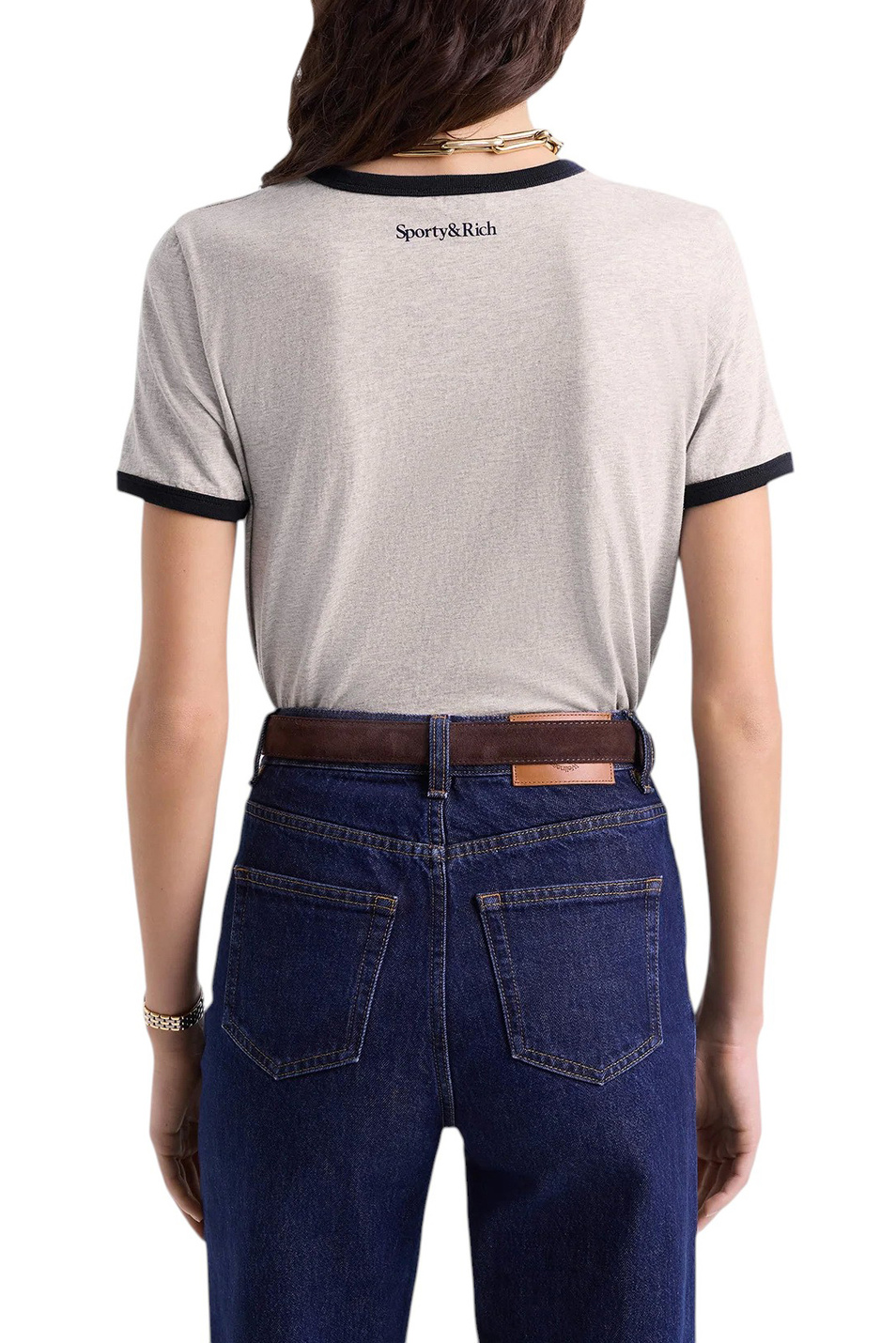 Женский Sporty & Rich Футболка UCLA Crest из хлопка с логотипом (цвет ), артикул TO073615639GY03 | Фото 4
