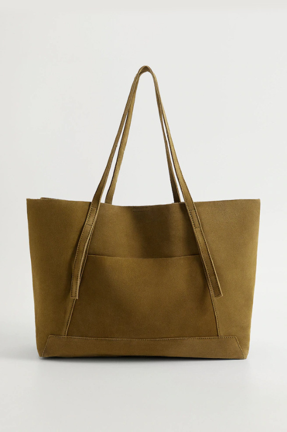 Mango Кожаная сумка шоппер VEGA (цвет ), артикул 87310057 | Фото 1