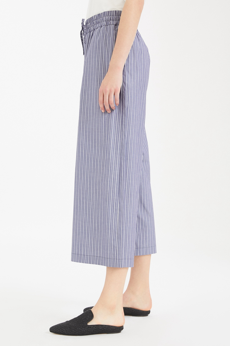 Женский Weekend Max Mara Брюки-кюлоты из натурального хлопка DURANTE (цвет синий), артикул 51310701 | Фото 5