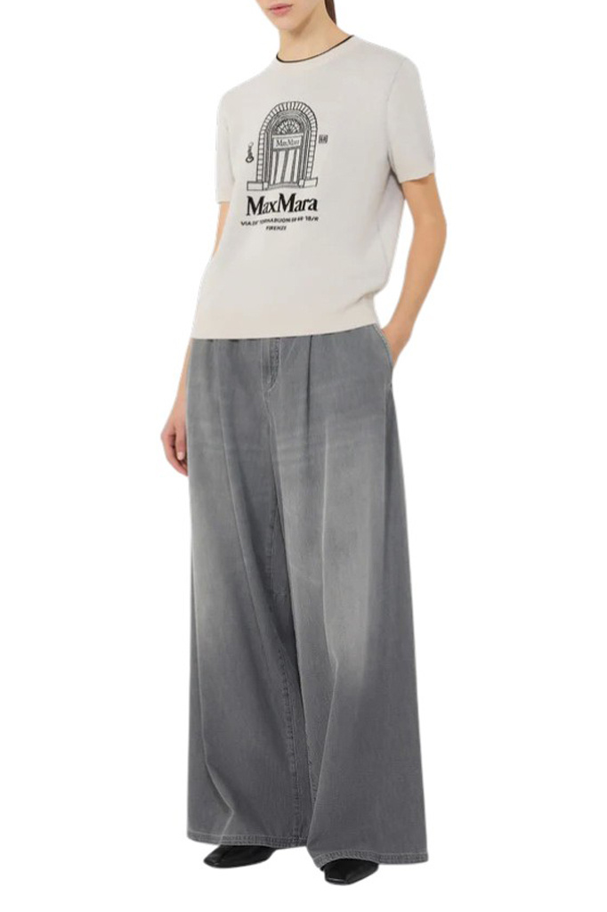 Джемпер SMMEUFORIA с принтом|Основной цвет:Бежевый Женский Max Mara Джемпер SMMEUFORIA с принтом (цвет ), артикул 2619361191 | Фото 3