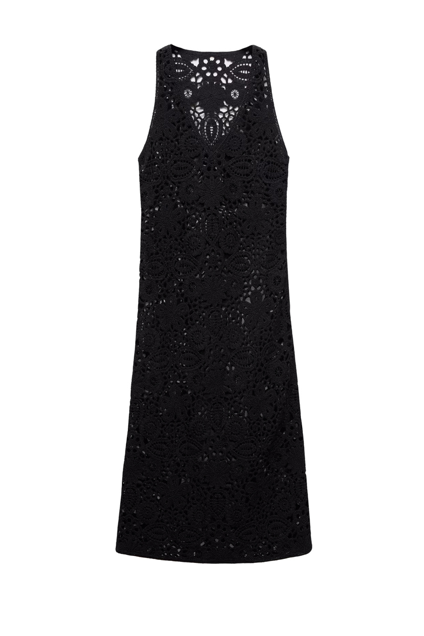 Платье AMA с V-образным вырезом|Основной цвет:Черный|Артикул:67097126 | Фото 1