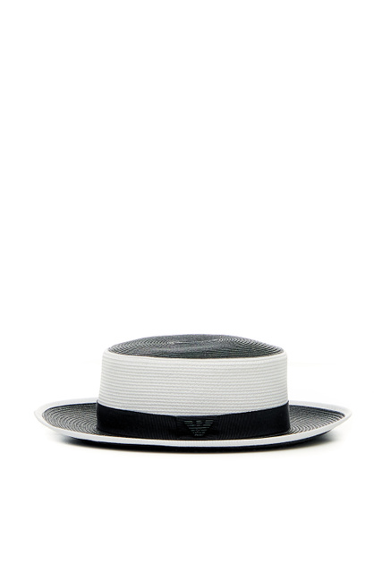 Плетеная шляпа с логотипом|Основной цвет:Белый|Артикул:637339-2R507 | Фото 1